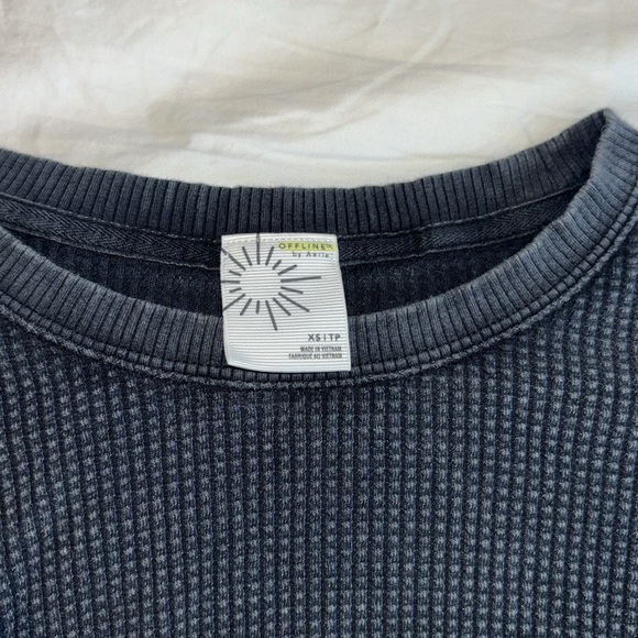 Aerie oversized waffle crop - Picture 2 of 2